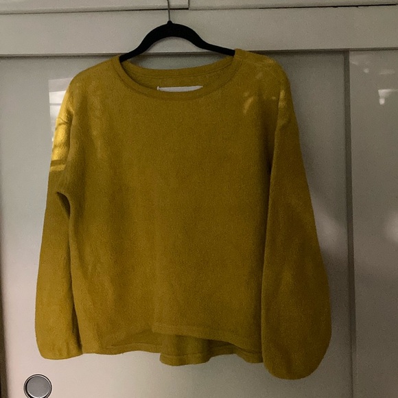 Elizabeth Suzann Billie sweater citron Alabama Chanin collab sz Medium - Picture 2 of 6